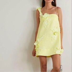 NWT Zimmermann High Tide Lift Off Flower Mini Dress light yellow